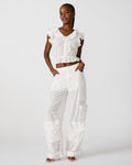 DUO PANT WHITE EYELET