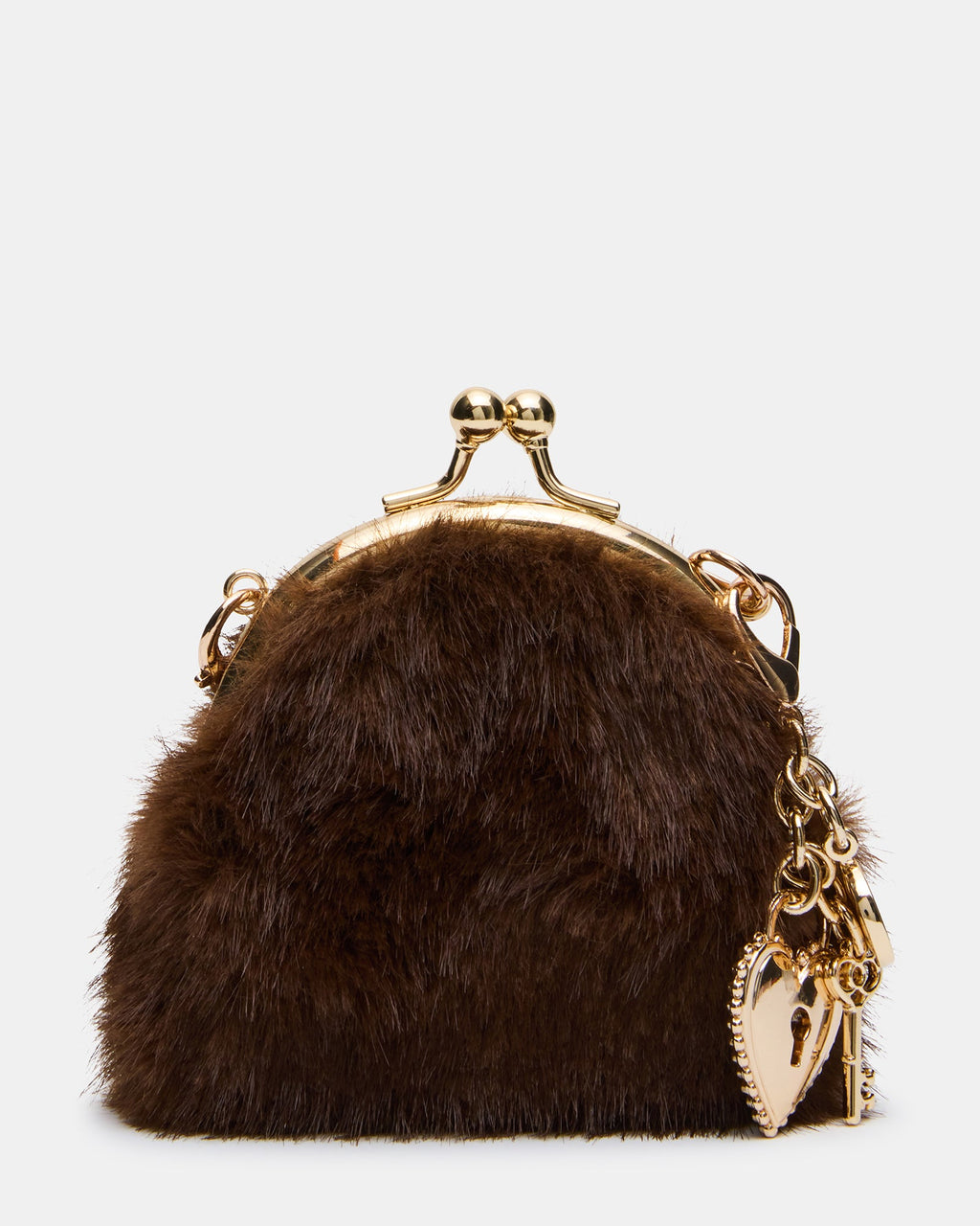 FEYRE FAUX FUR WALLET BROWN