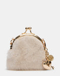 FEYRE FAUX FUR WALLET NATURAL