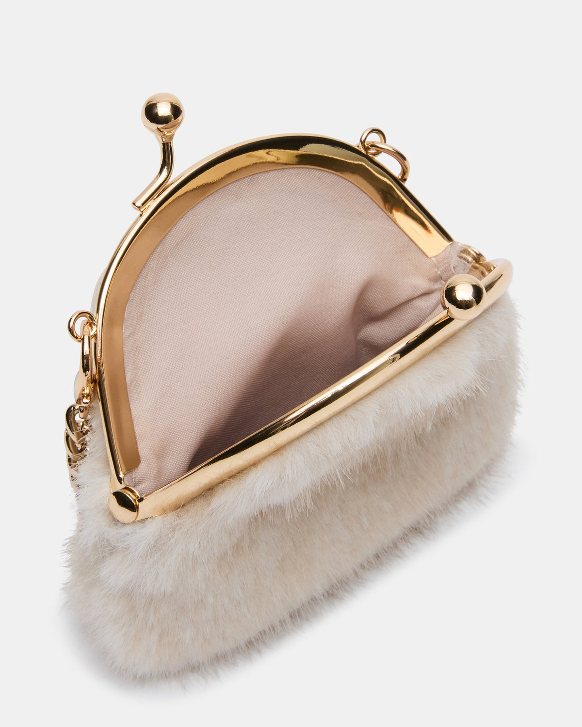 FEYRE FAUX FUR WALLET NATURAL