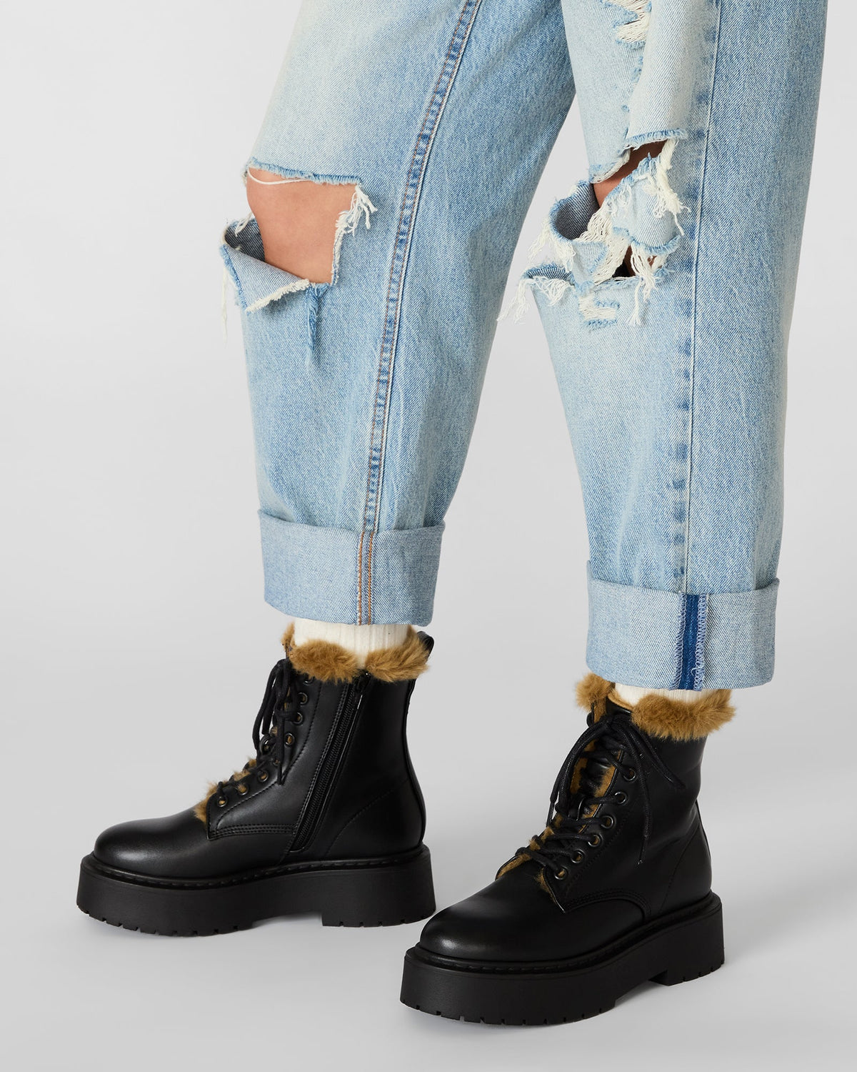 BUFFY FAUX FUR BLACK