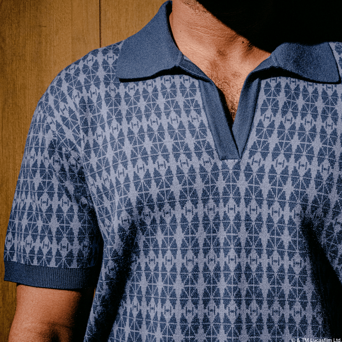 TIE Fighter Pattern Knit Polo