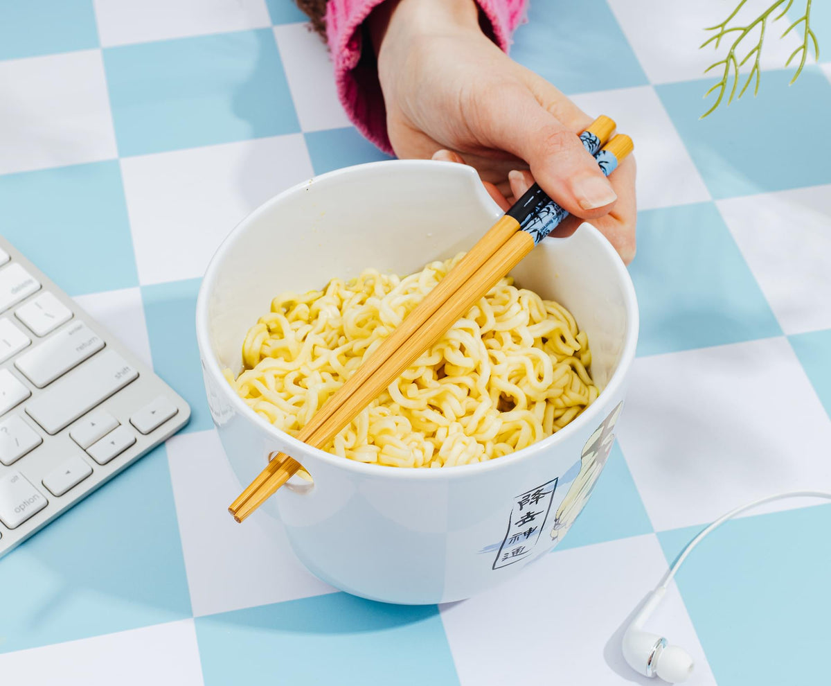Avatar: The Last Airbender Aang and Appa Ceramic Ramen Bowl and Chopstick Set