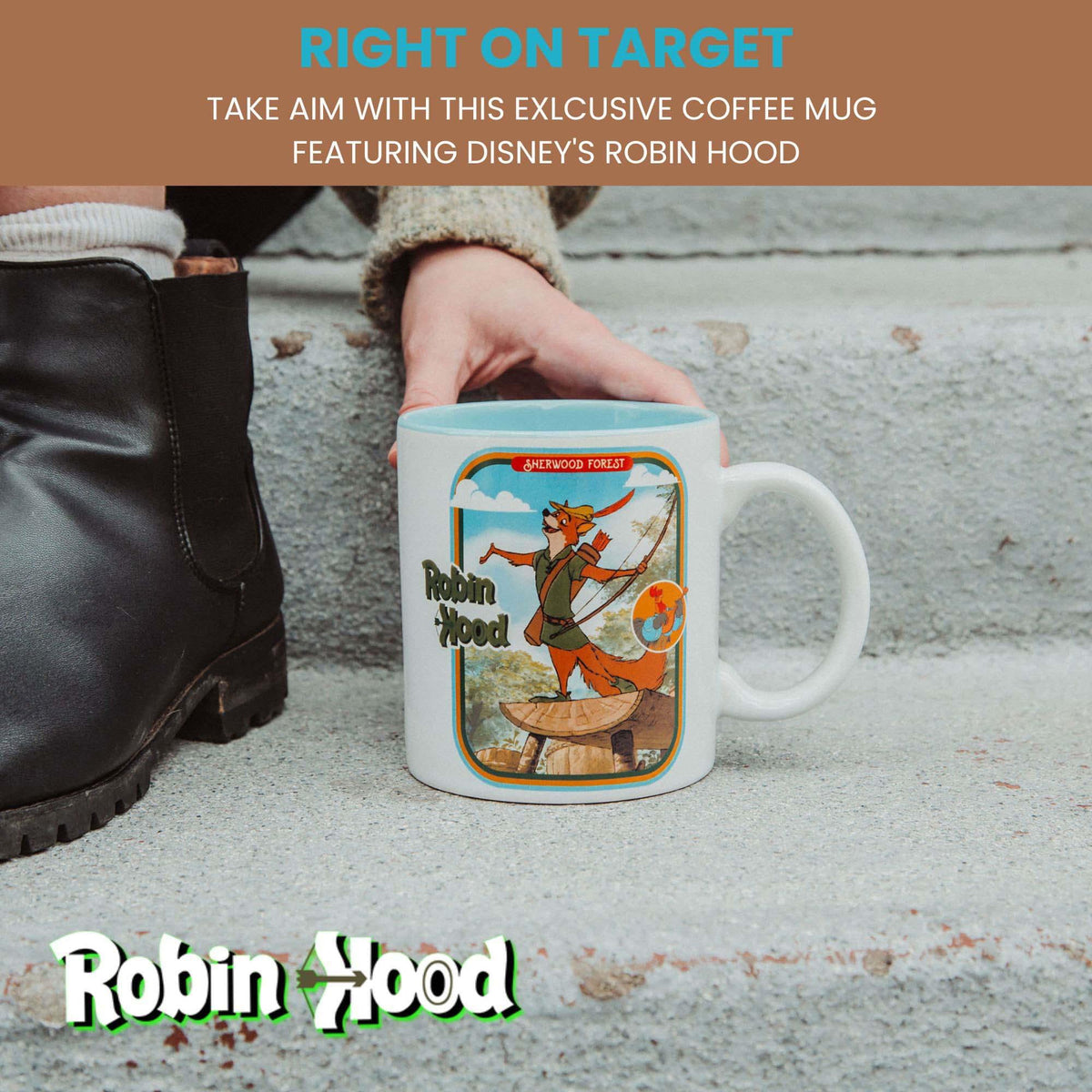 Disney Robin Hood Sherwood Forest Ceramic Coffee Mug | Holds 20 Ounces