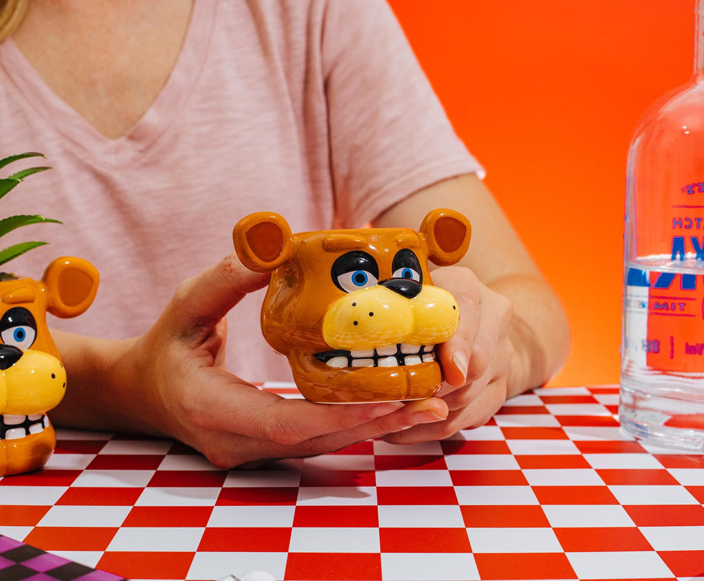 Five Nights At Freddy's Freddy Face Sculpted Ceramic Mini Mug | Holds 2 Ounces