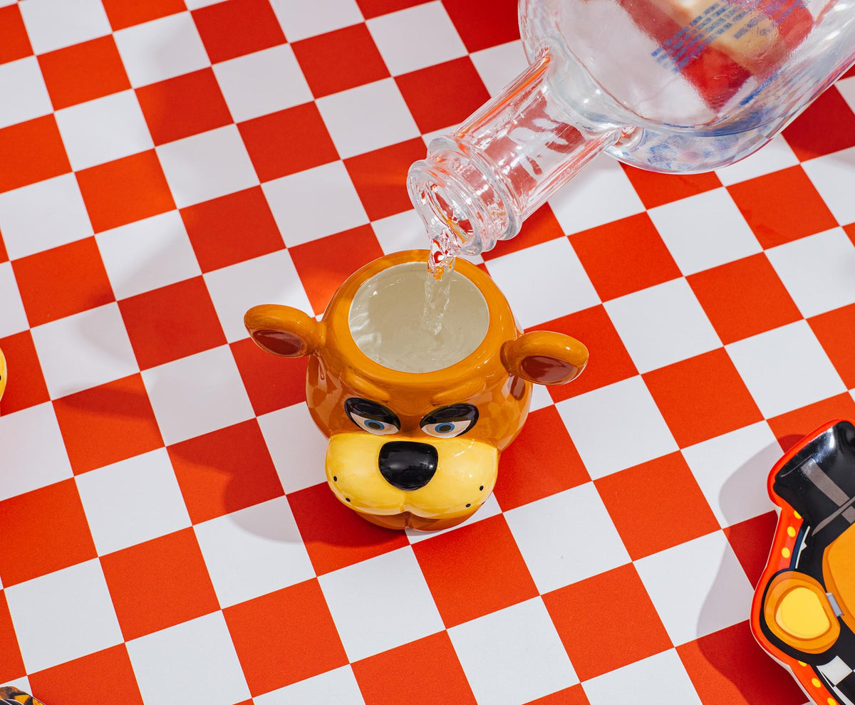 Five Nights At Freddy's Freddy Face Sculpted Ceramic Mini Mug | Holds 2 Ounces