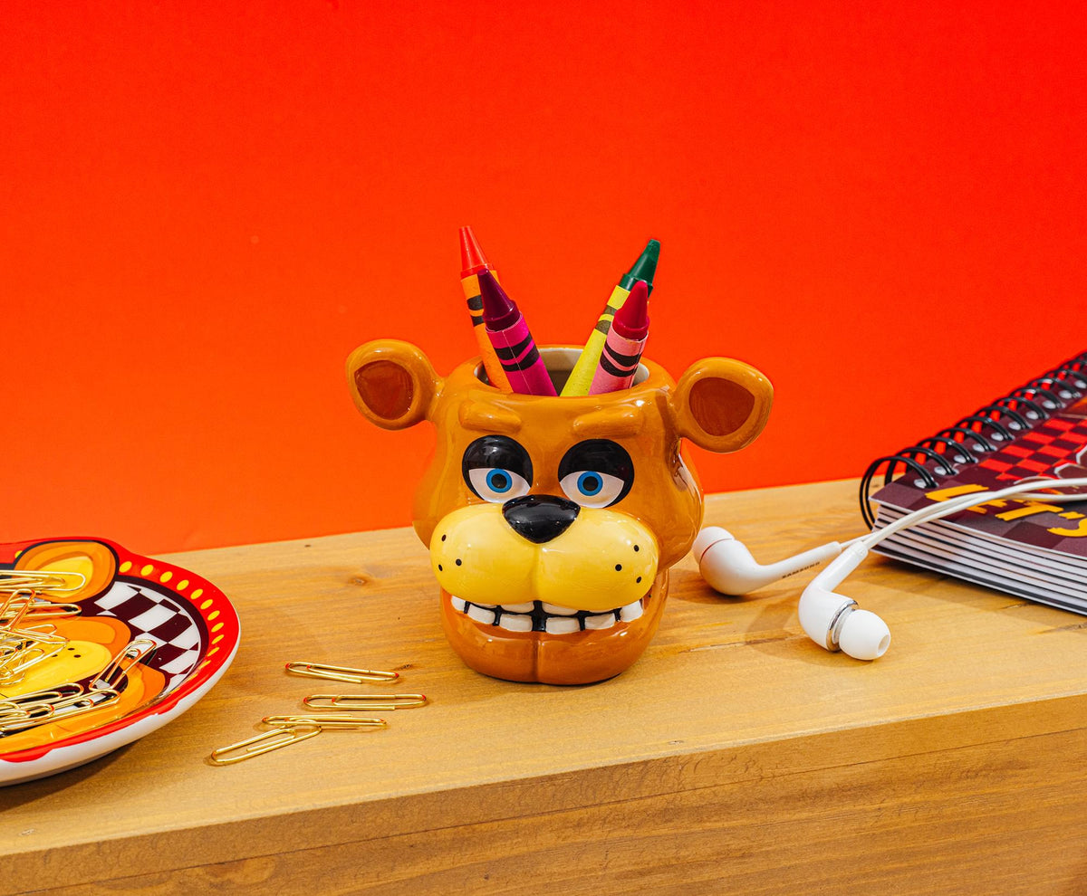 Five Nights At Freddy's Freddy Face Sculpted Ceramic Mini Mug | Holds 2 Ounces