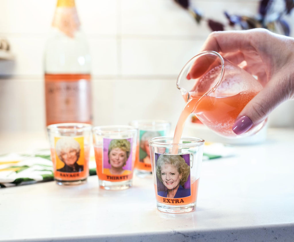 The Golden Girls "Thirsty Salty Extra Savage" 1.5-Ounce Mini Glasses | Set Of 4