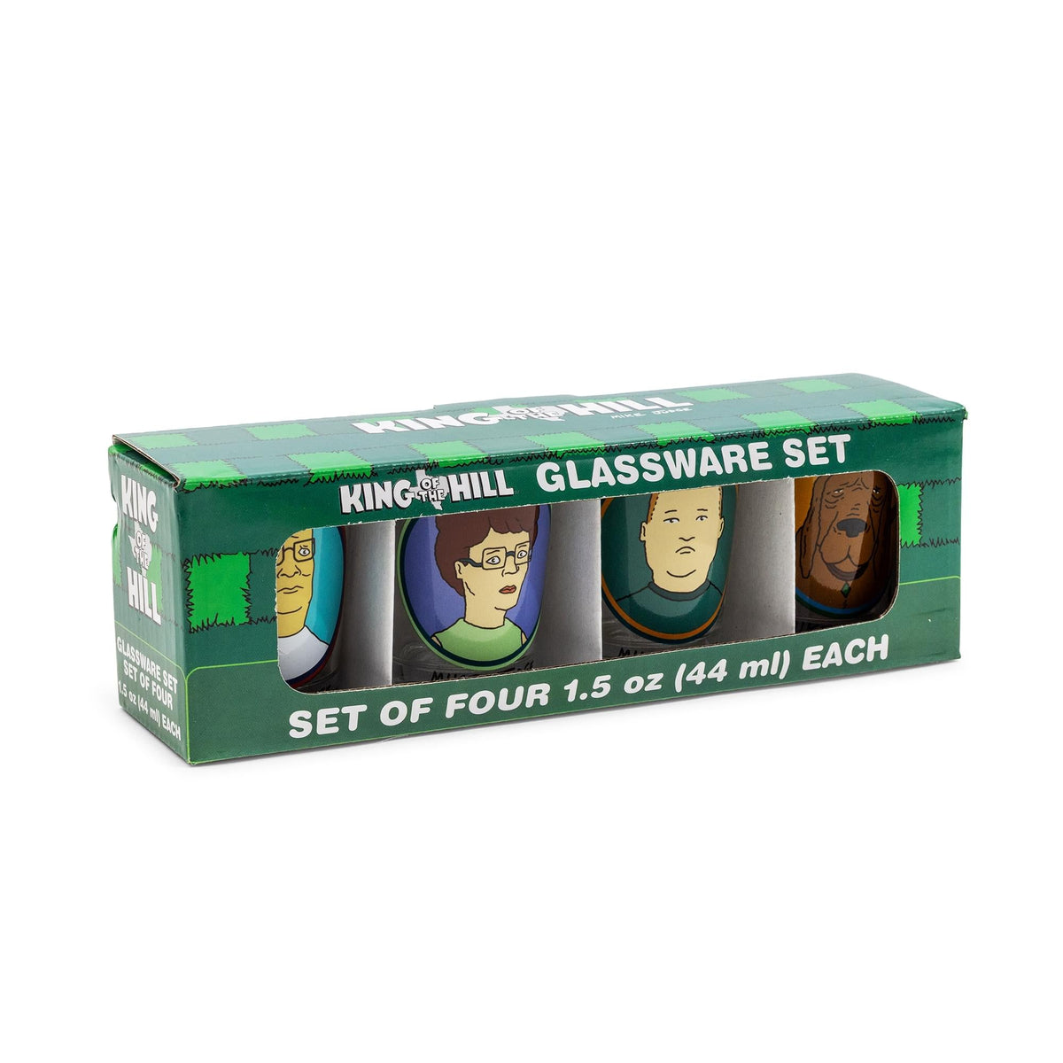 King Of The Hill Family Portraits 2-Ounce Mini Shot Glasses | Set of 4