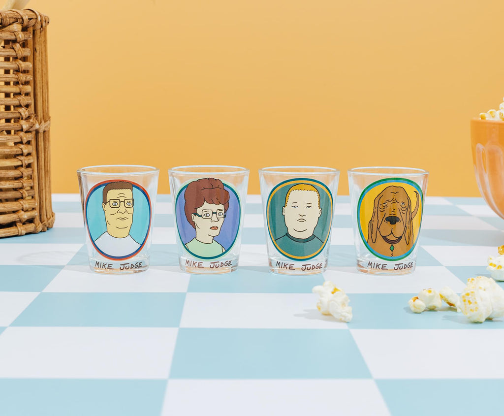 King Of The Hill Family Portraits 2-Ounce Mini Shot Glasses | Set of 4