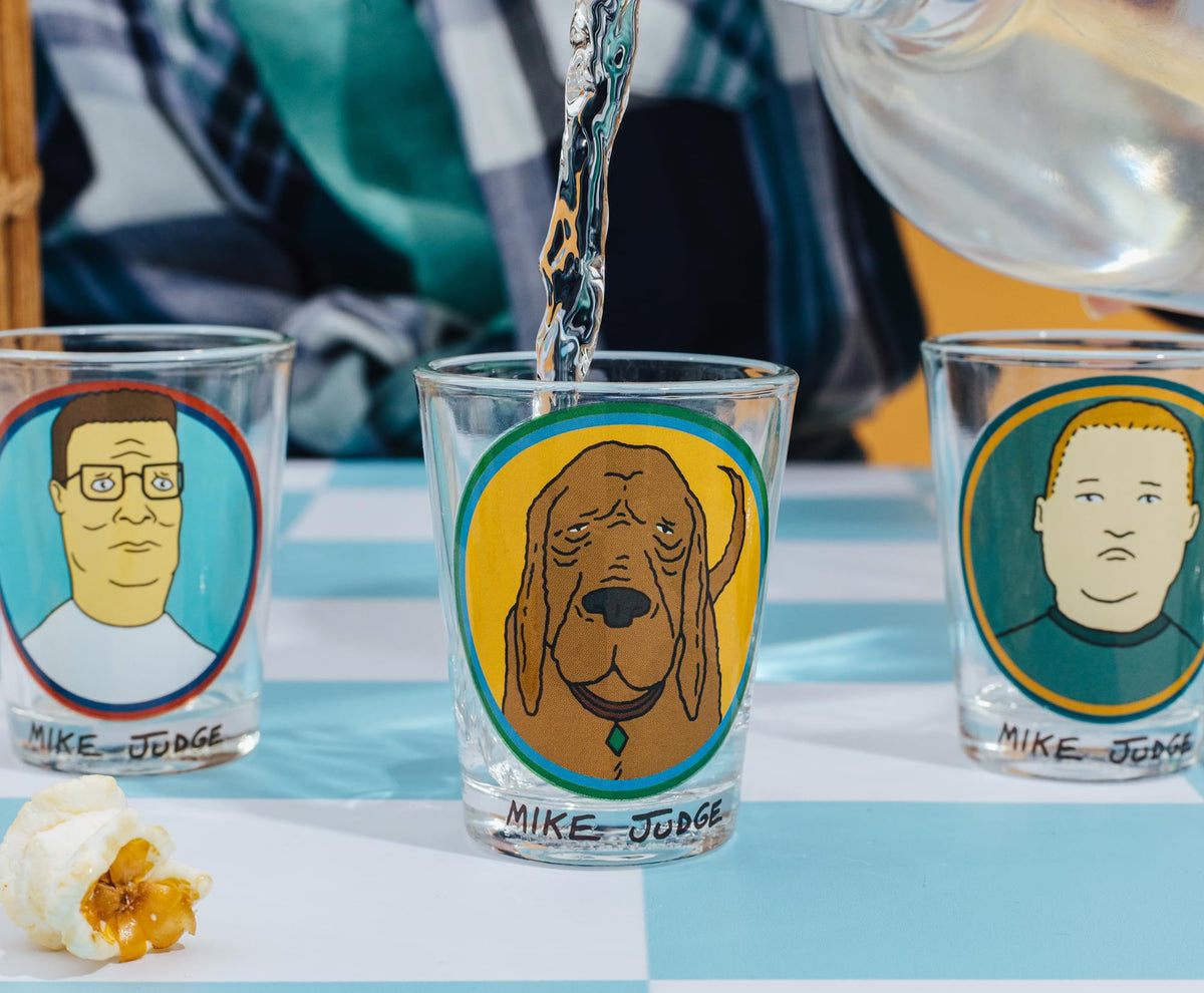 King Of The Hill Family Portraits 2-Ounce Mini Shot Glasses | Set of 4