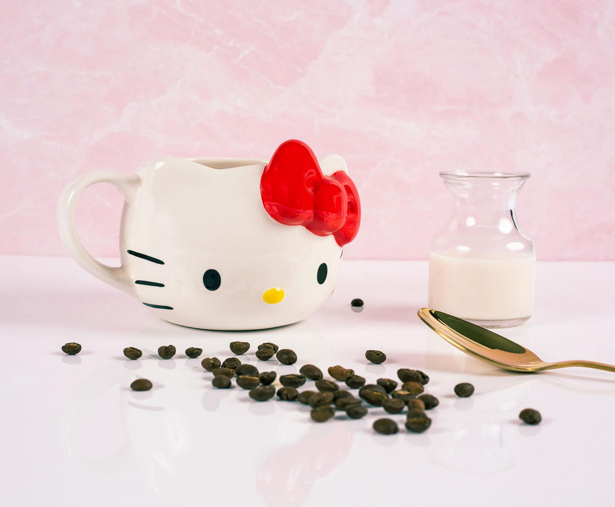 Sanrio Hello Kitty Red Bow Sculpted Ceramic Mug | Holds 22 Ounces