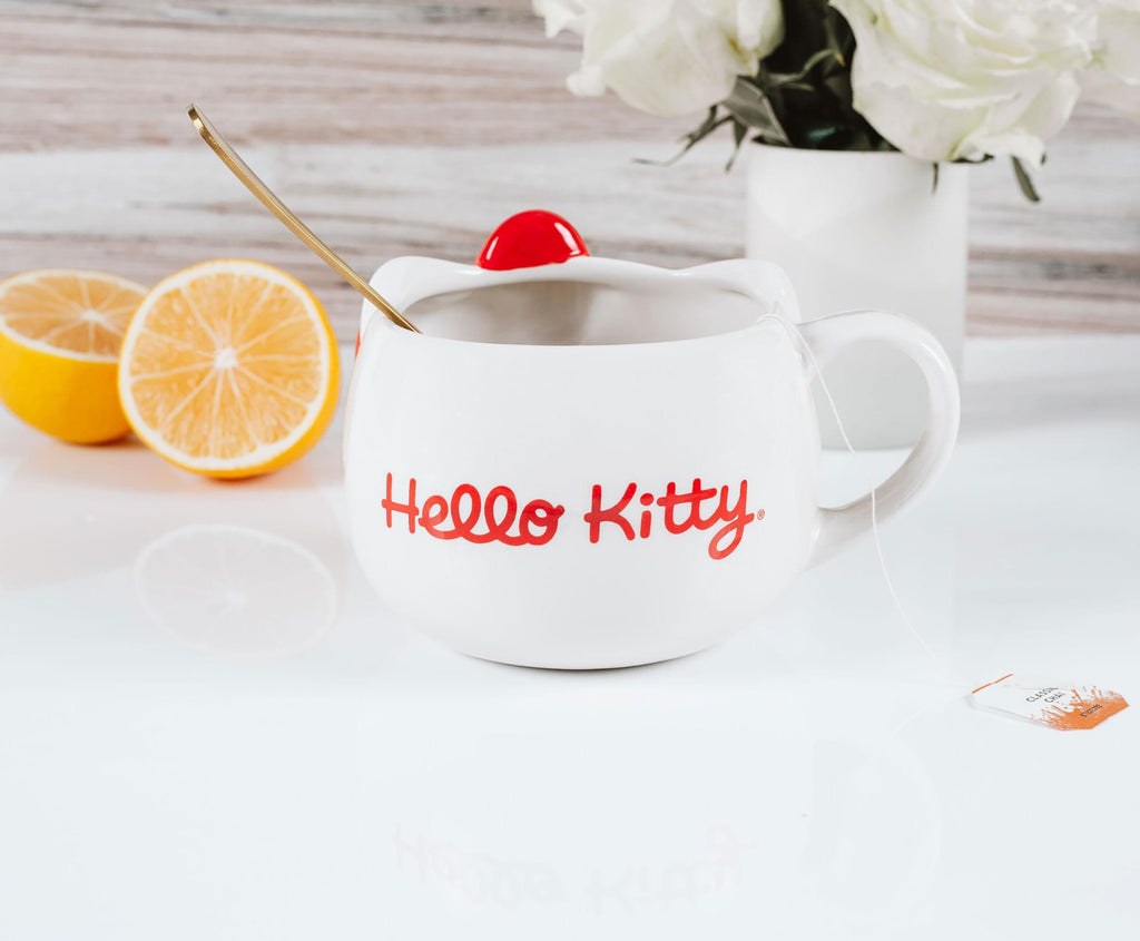 Sanrio Hello Kitty Red Bow Sculpted Ceramic Mug | Holds 22 Ounces