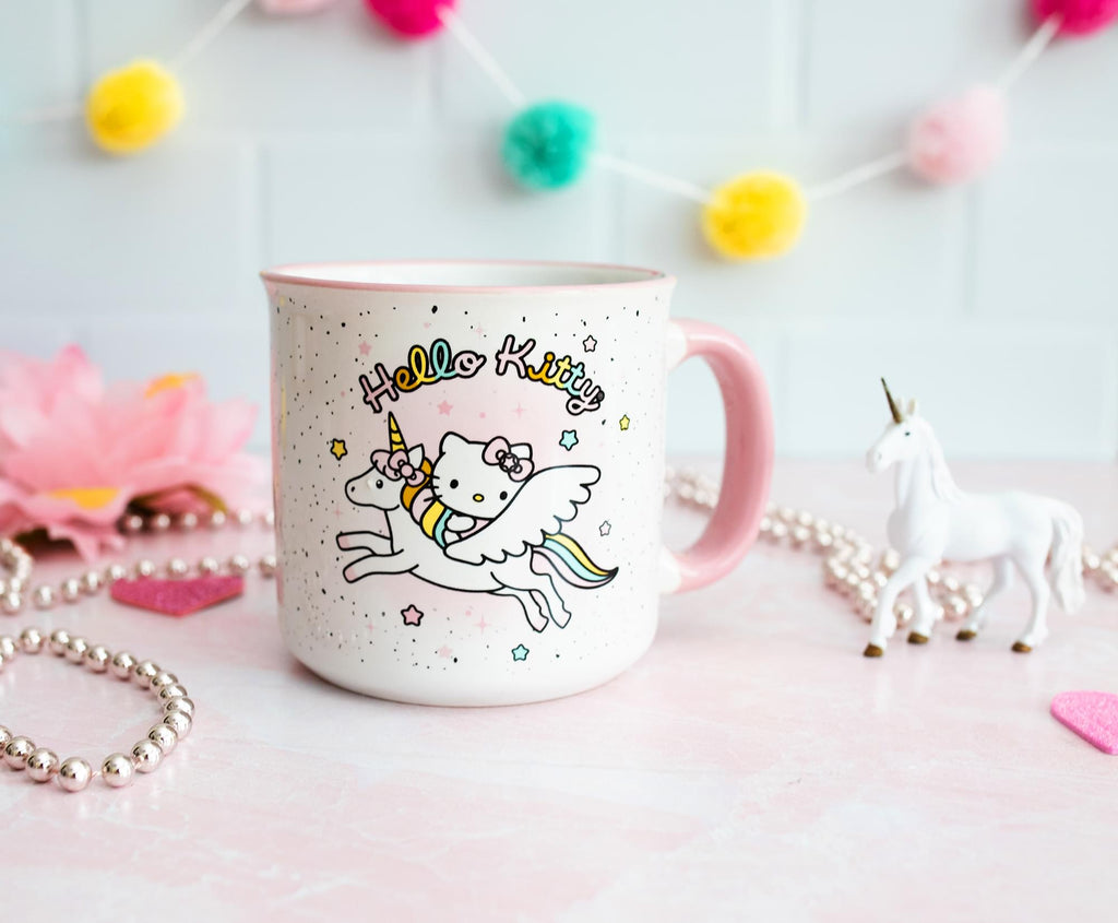Sanrio Hello Kitty Unicorn Star Ceramic Camper Mug | Holds 20 Ounces