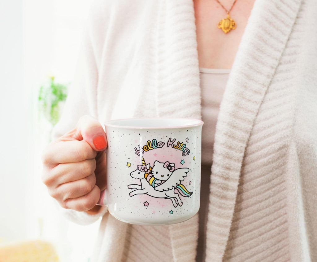 Sanrio Hello Kitty Unicorn Star Ceramic Camper Mug | Holds 20 Ounces