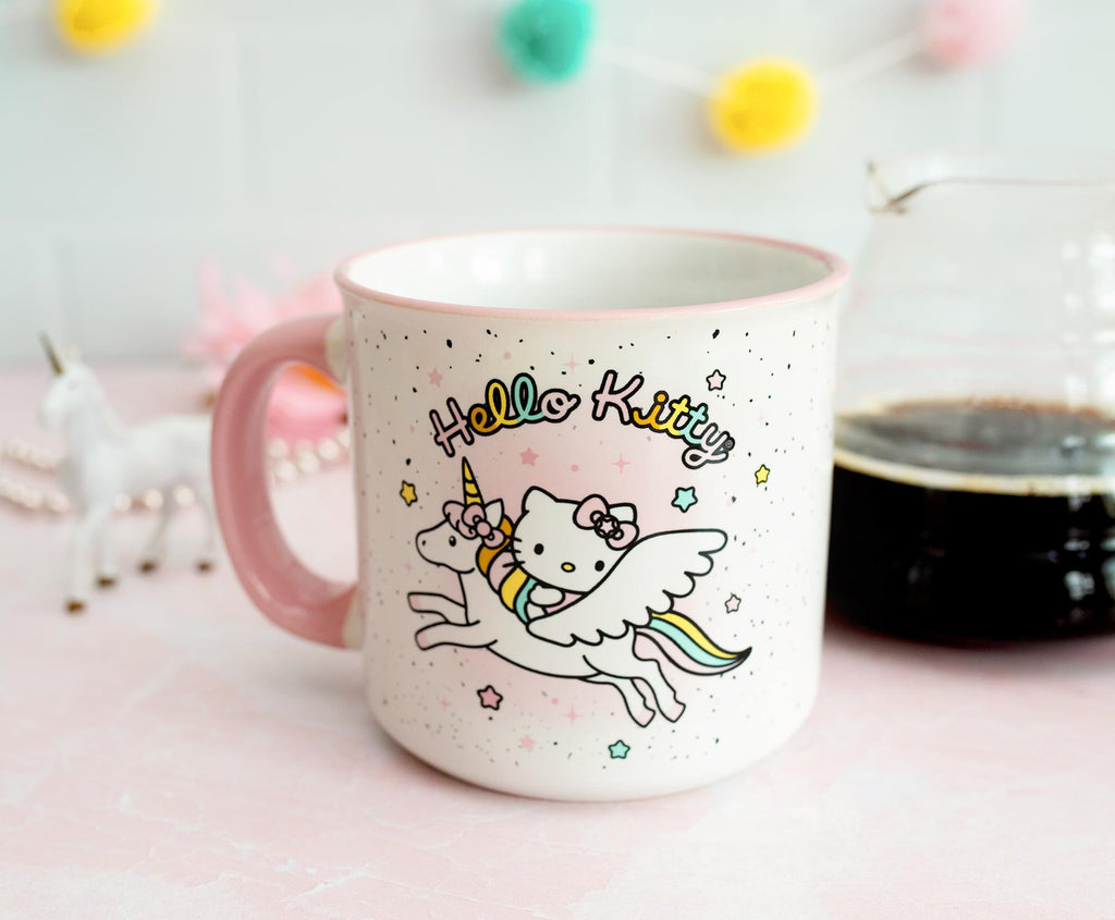 Sanrio Hello Kitty Unicorn Star Ceramic Camper Mug | Holds 20 Ounces