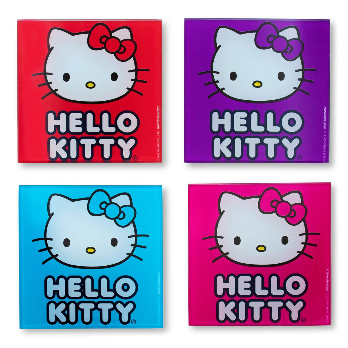 Sanrio Hello Kitty Colors Glass Coasters | Set of 4