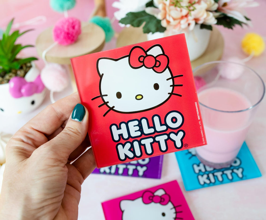 Sanrio Hello Kitty Colors Glass Coasters | Set of 4