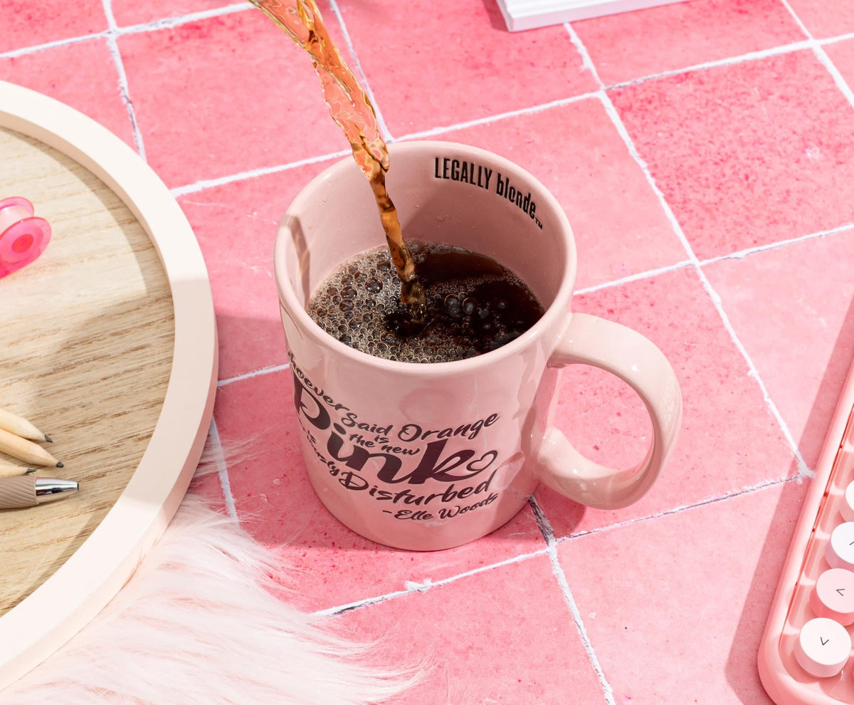 Legally Blonde "Orange Is The New Pink" Ceramic Pottery Mug | Holds 17 Ounces