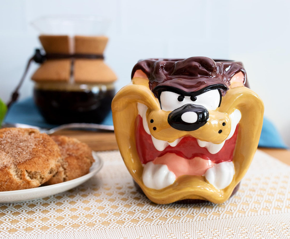 Looney Tunes Taz Sculpted Ceramic Mug | Holds 24 Ounces