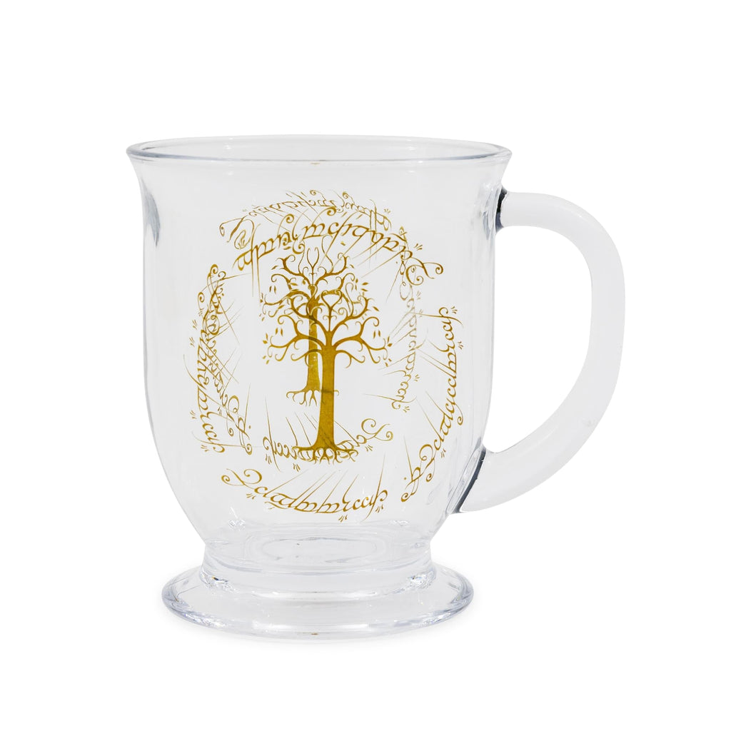 The Lord Of The Rings White Tree of Gondor Glass Mug | Holds 15 Ounces