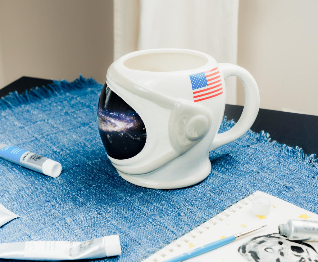 NASA Space Helmet 3D Sculpted Ceramic Mug | Holds 20 Ounces