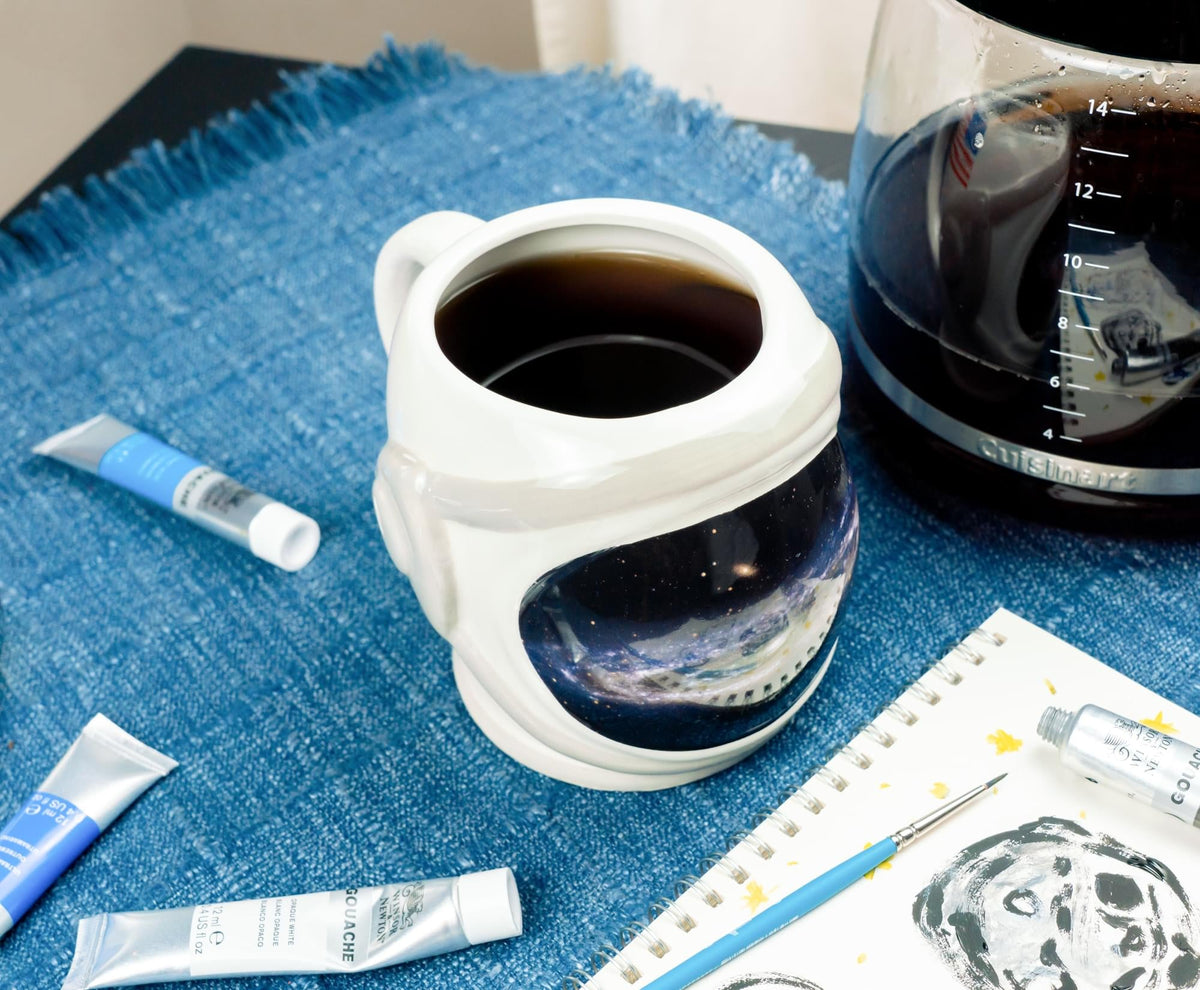 NASA Space Helmet 3D Sculpted Ceramic Mug | Holds 20 Ounces