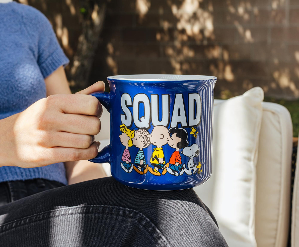 Peanuts Characters "Squad" Ceramic Camper Mug | Holds 20 Ounces