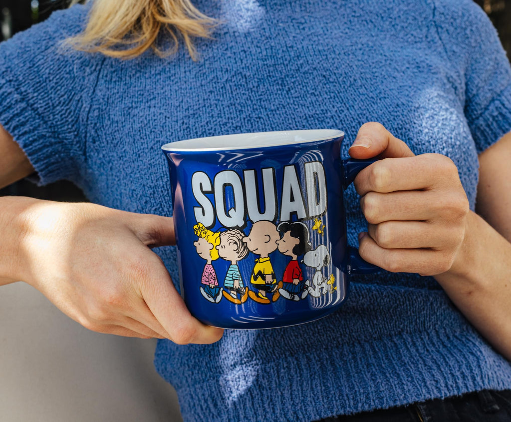 Peanuts Characters "Squad" Ceramic Camper Mug | Holds 20 Ounces