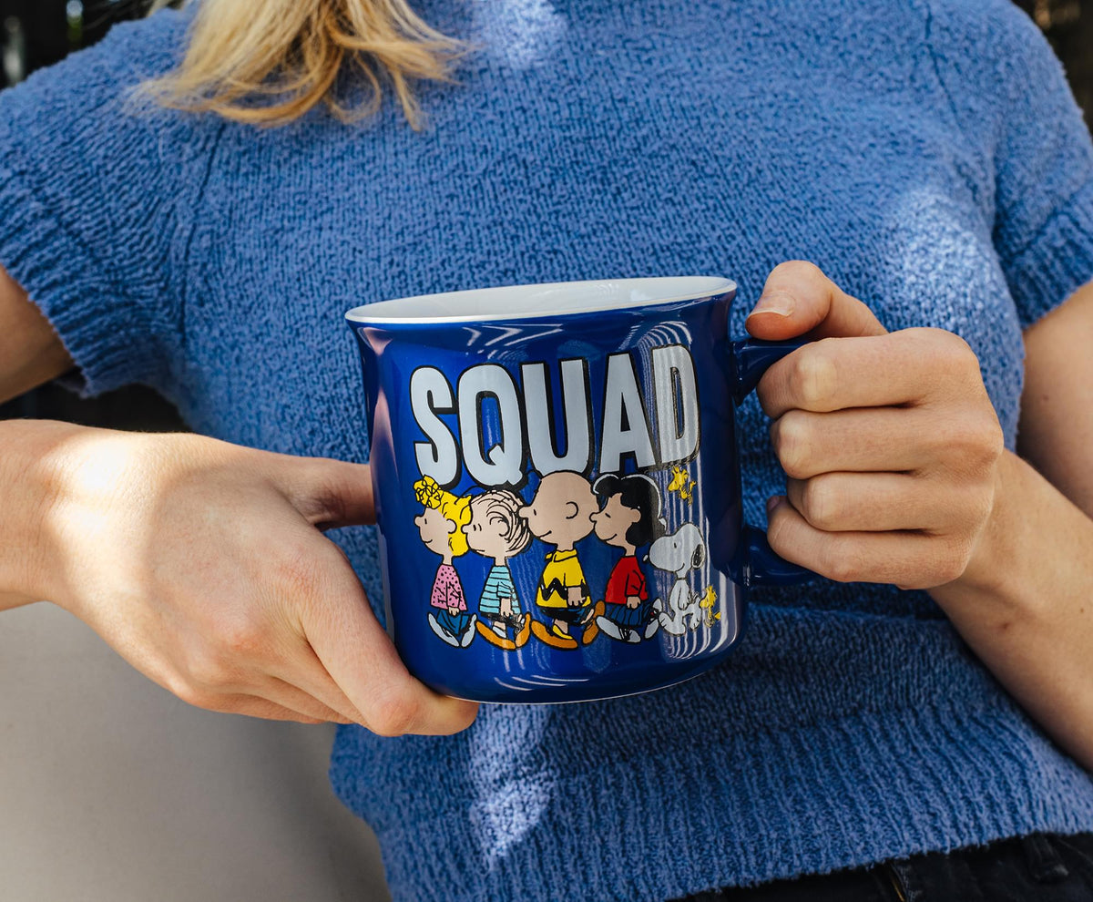 Peanuts Characters "Squad" Ceramic Camper Mug | Holds 20 Ounces