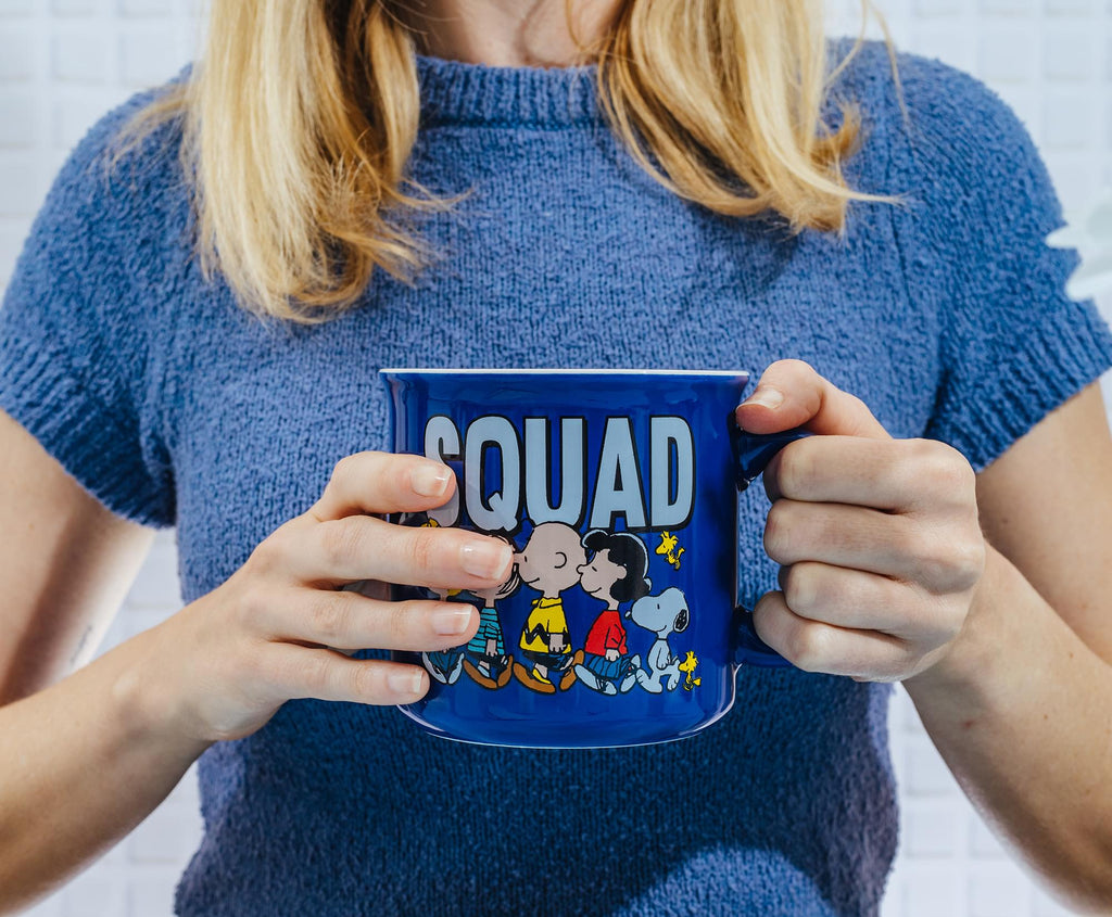 Peanuts Characters "Squad" Ceramic Camper Mug | Holds 20 Ounces