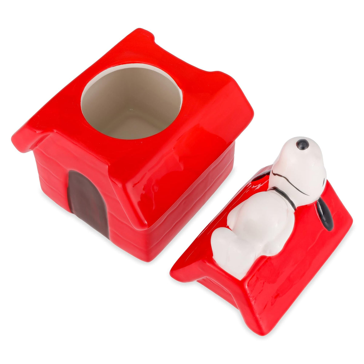 Peanuts Snoopy Doghouse 7-Inch Sculpted Ceramic Snack Jar