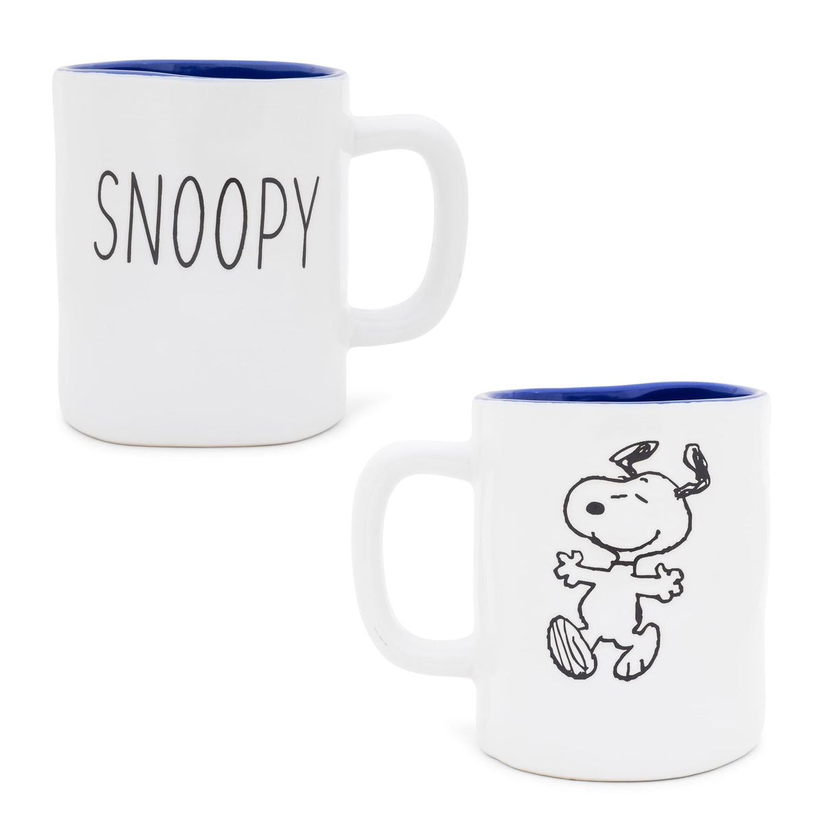 Peanuts Snoopy Ceramic Pottery Mug | Holds 25 Ounces