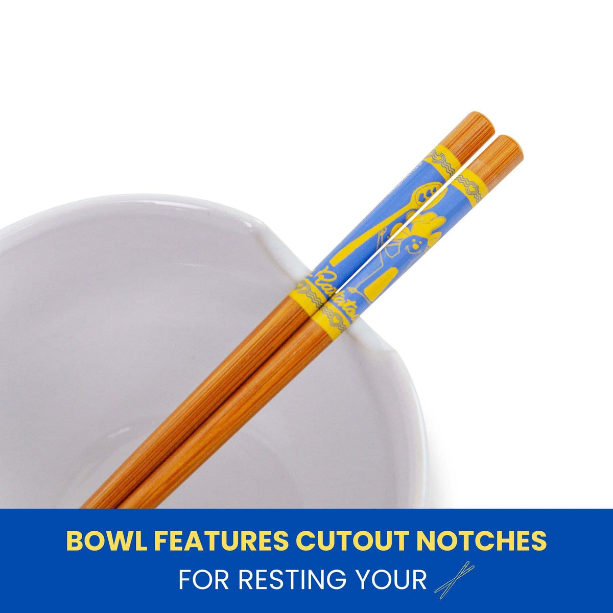 Disney Pixar Ratatouille 20-Ounce Ceramic Ramen Bowl and Chopstick Set