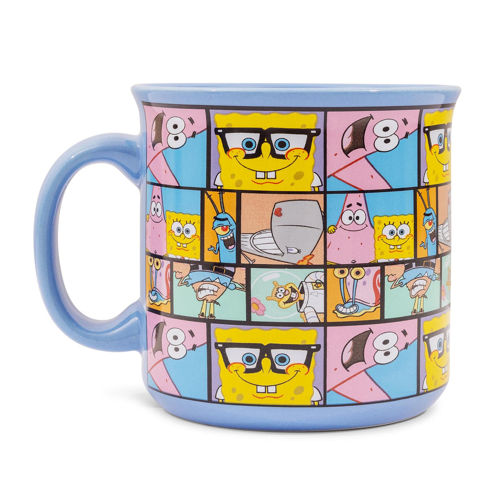 Nickelodeon SpongeBob SquarePants Character Grid 20-Ounce Ceramic Camper Mug
