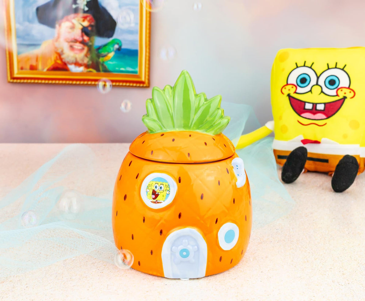 Nickelodeon SpongeBob SquarePants Pineapple House Sculpted Ceramic Snack Jar