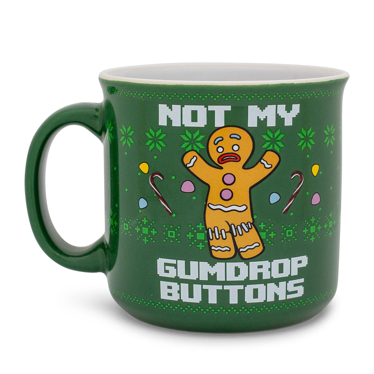 Shrek Gingerbread Man "Not My Gumdrop Buttons" 20-Ounce Ceramic Camper Mug
