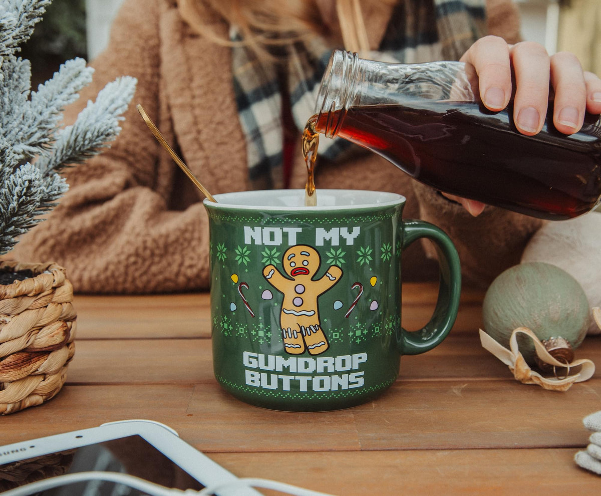 Shrek Gingerbread Man "Not My Gumdrop Buttons" 20-Ounce Ceramic Camper Mug