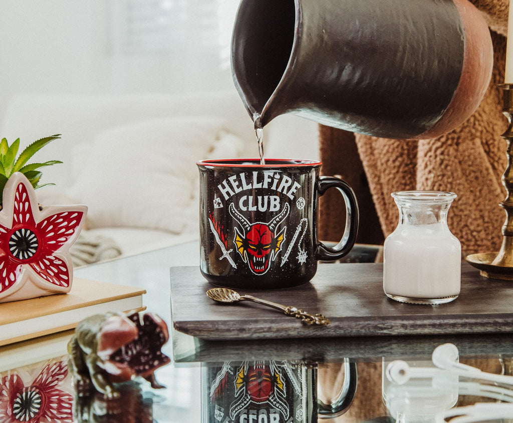Stranger Things Hellfire Club Ceramic Camper Mug | Holds 20 Ounces