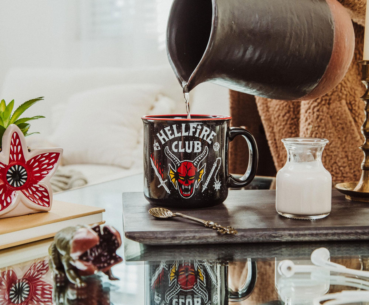 Stranger Things Hellfire Club Ceramic Camper Mug | Holds 20 Ounces
