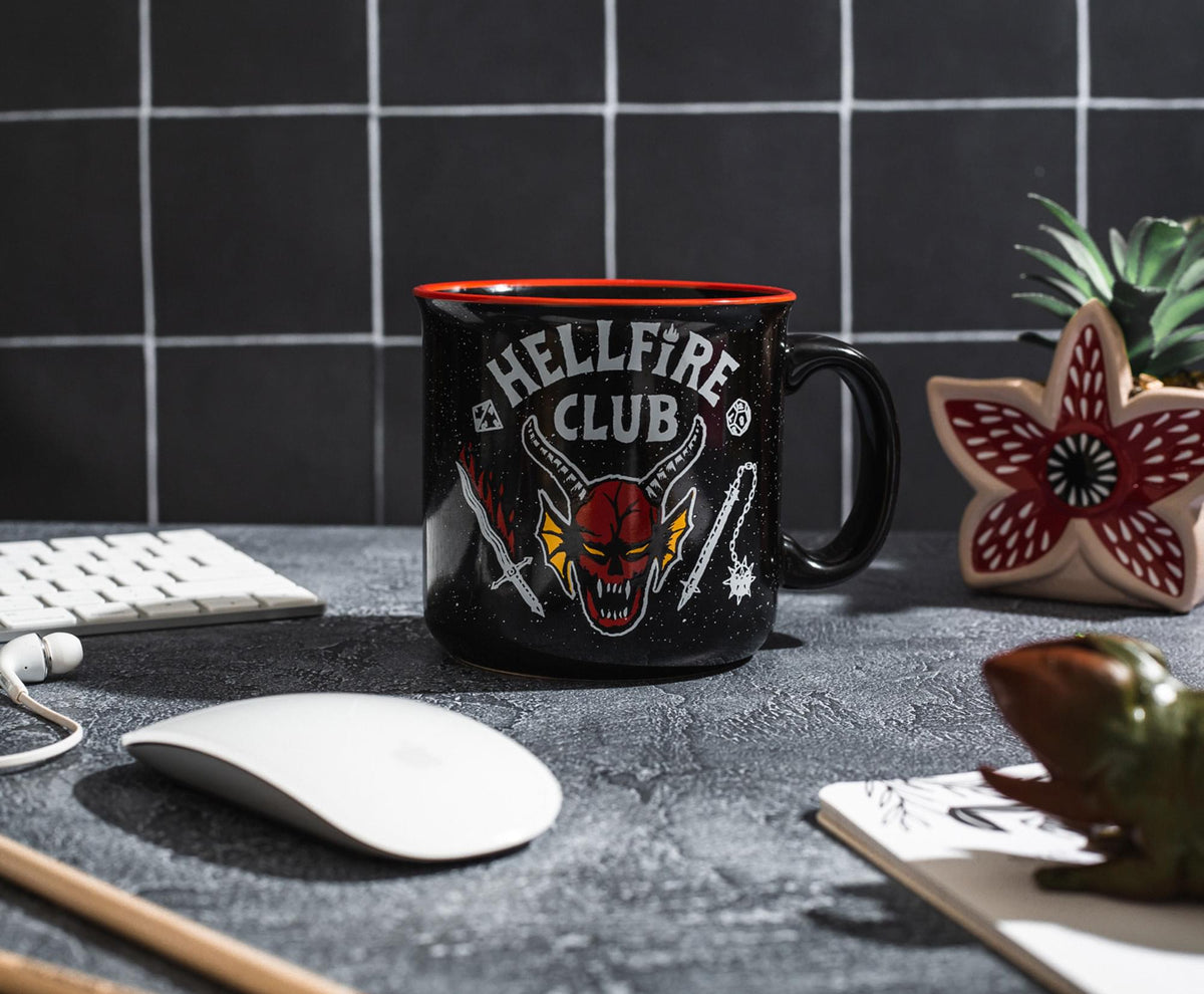 Stranger Things Hellfire Club Ceramic Camper Mug | Holds 20 Ounces