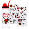Stranger Things Hellfire Club 32-Ounce Twist Spout Water Bottle and Sticker Set