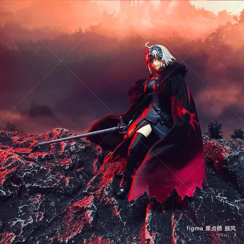 1/12 Scale Female Clothes Cloak Fate Avenger Dragon Witch Alter Japanese Anime For figma 6-inch Action Figure Soldier Scene