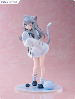 '-In Stock Original F:NEX Nacho Cat 22cm Anime Decorative Cute Figure 1/7 Statue Model Collection
