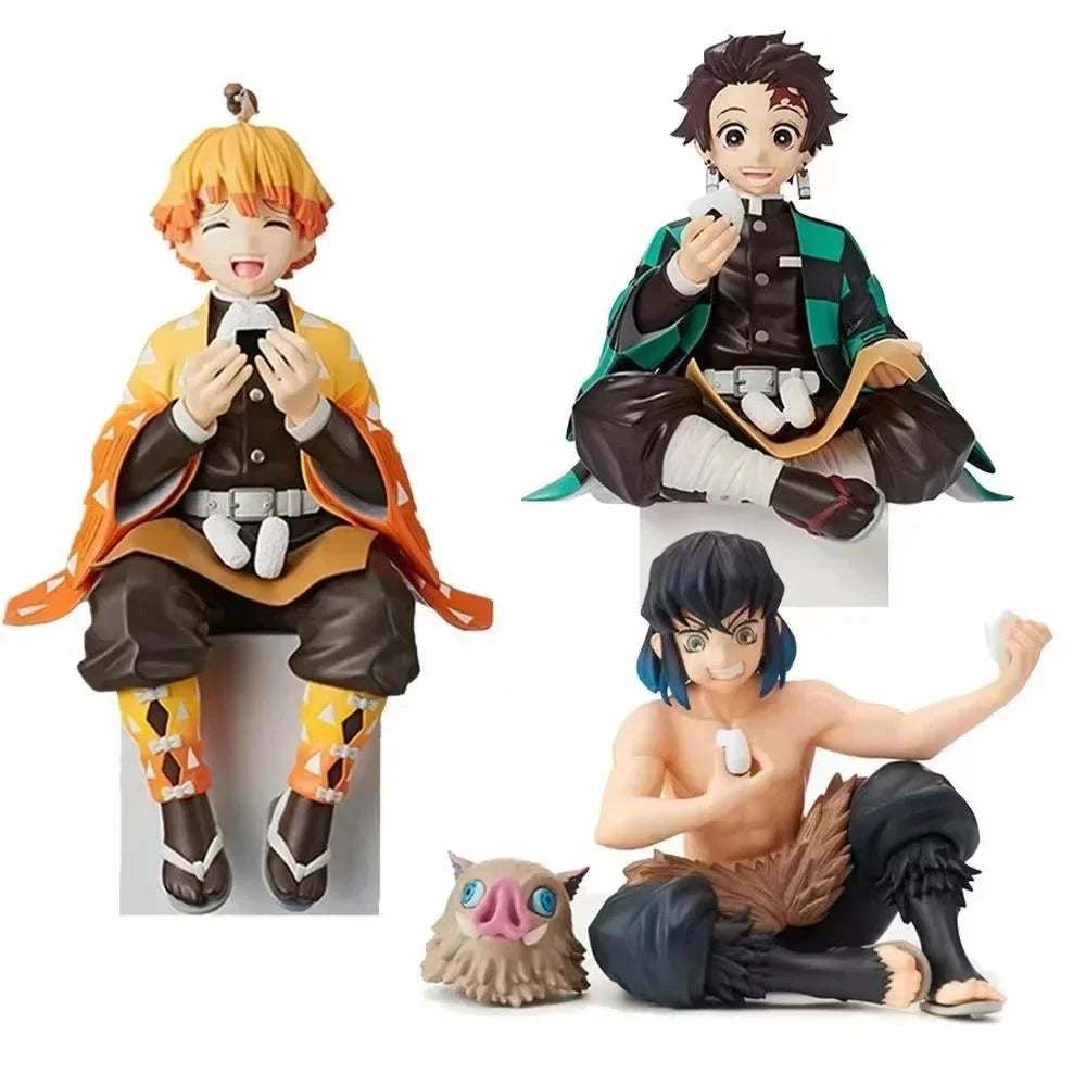 *！Anime Demon Slayer Action Figures Tanjirou Nezuko Zenitsu Tomioka Giyuu Kochou Anime Figure Collect Kid Doll Toys for Children