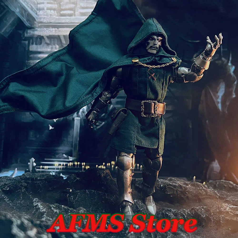 1/12 Men Soldier Doctor Doom Cloak Cosplay Comics Dolls Victor Von Doom Cape Clothes For 6Inch ML Action Figure Model