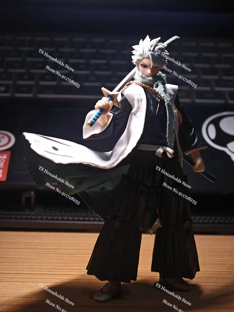 1/12 Hitsugaya Toushirou Boy Figure Mini Scarf Sleeveless Windbreaker Coat Toys Clothes Accessory For 6" Anime Bleach Shf Body