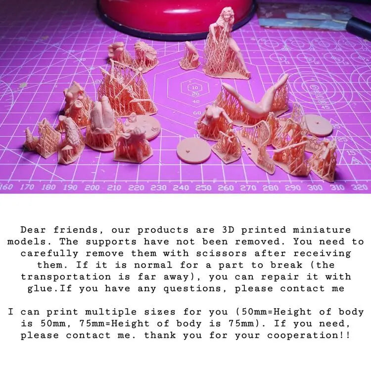 (1/35=50mm,1/24=75mm,1/18=100mm,1/16=120mm)  3D printing ,NSFW  , miniature model resin figure , Unassembled and unpainted kit