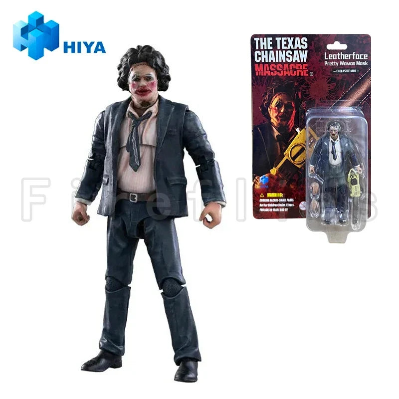1/18 HIYA 4inch Action Figure Exquisite Mini Series Texas Chainsaw Massacre 1974 LeatherFace - Pretty Woman Mask
