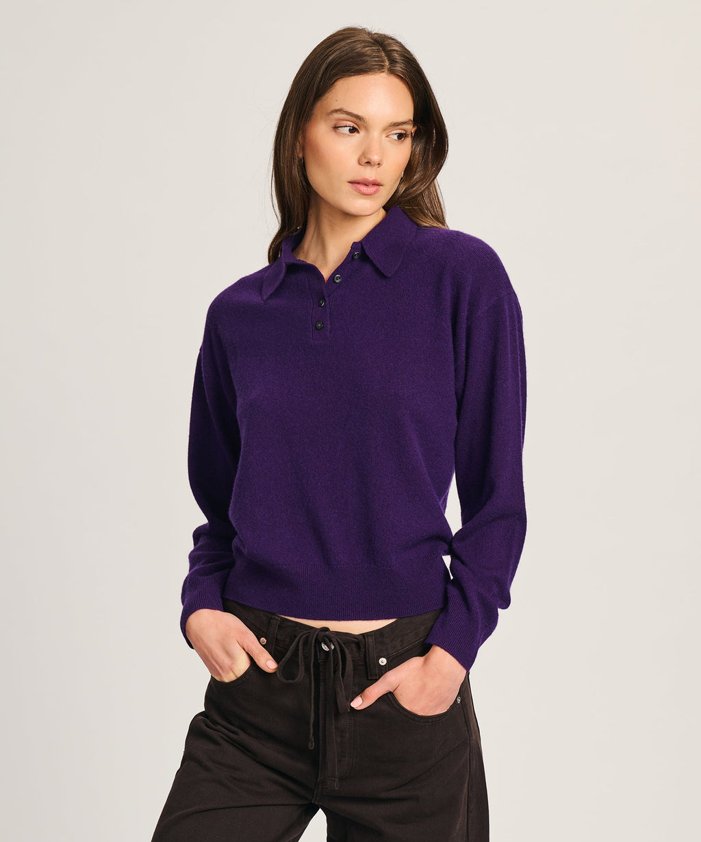 Signature Cashmere Polo Sweater
